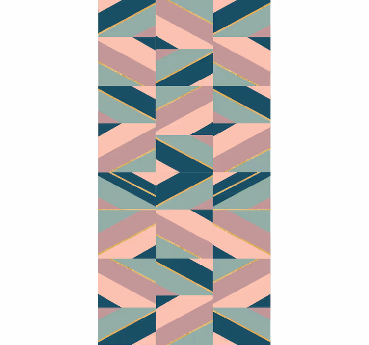Abstrakt geometrisk motiv moderne rullegardiner - TenStickers