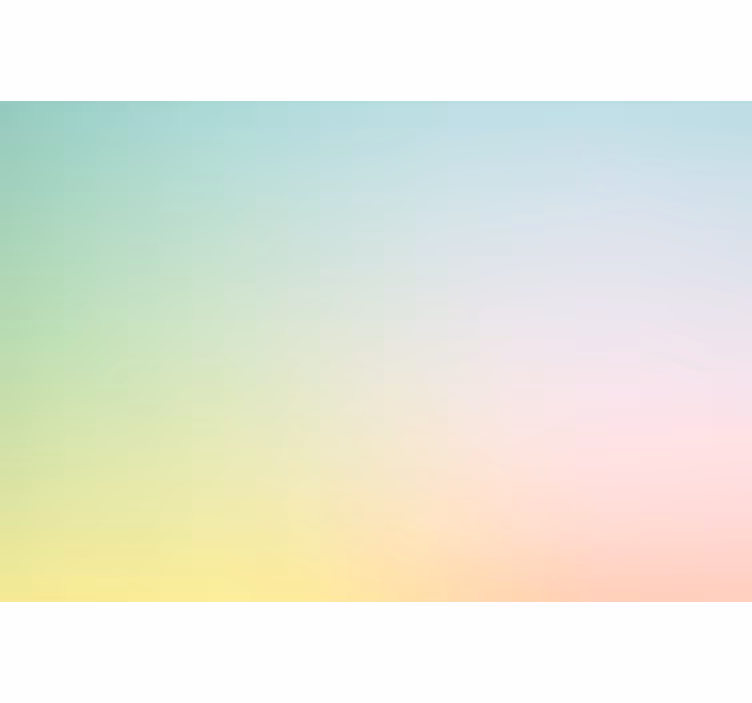 "kawaii" stil pastel regnbue børnegardin - TenStickers