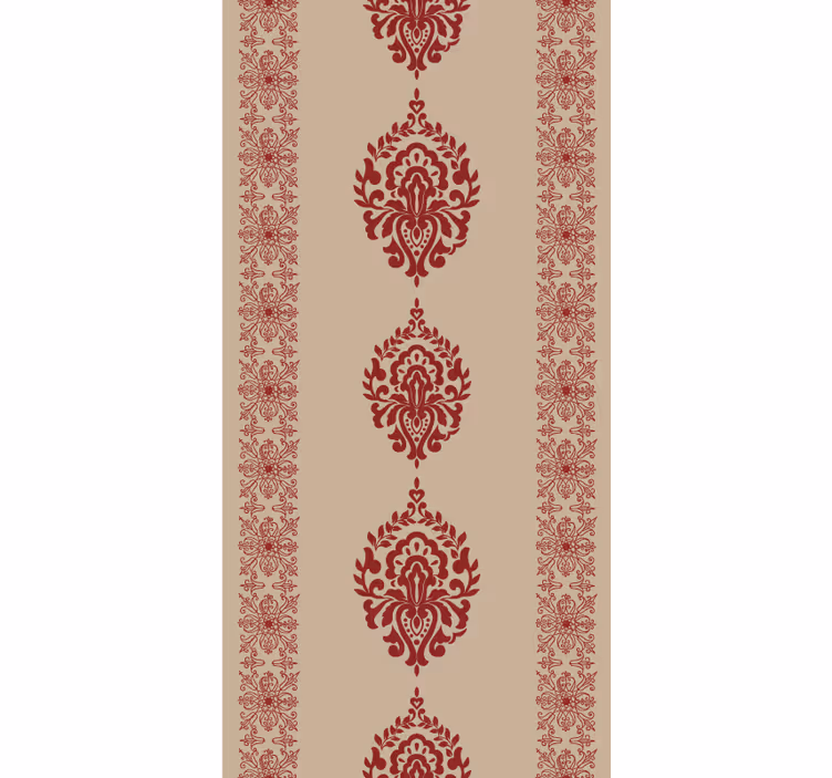 Elegante rullegardiner med røde blomster motiver - TenStickers