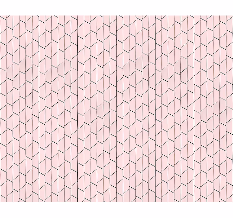 Lyserødt geometrisk mønstret design rullegardin mønster - TenStickers