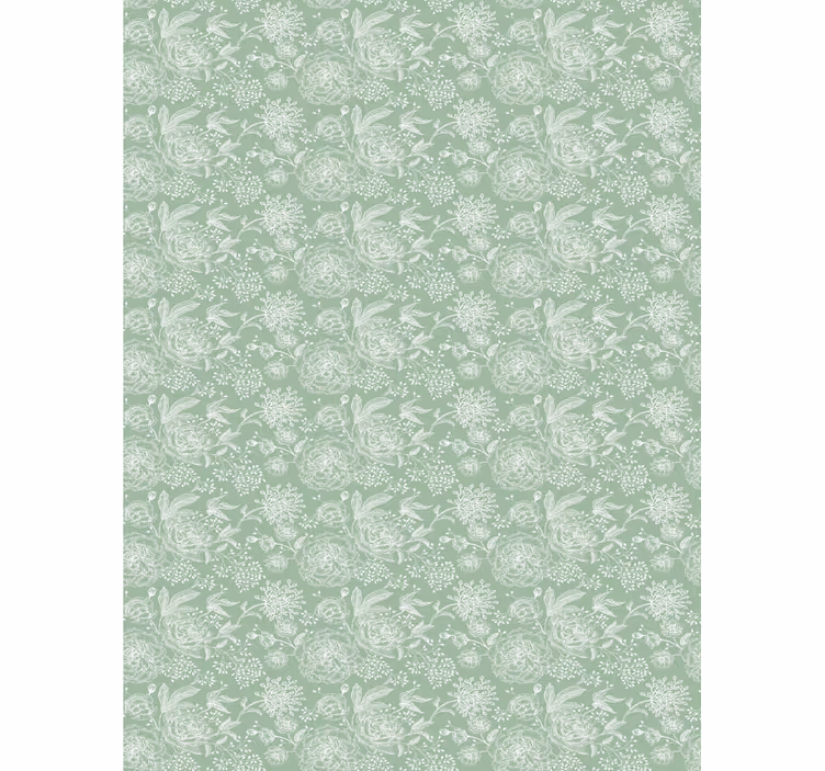 Sarte planteelementer Blomster og planter på rullegardin - TenStickers