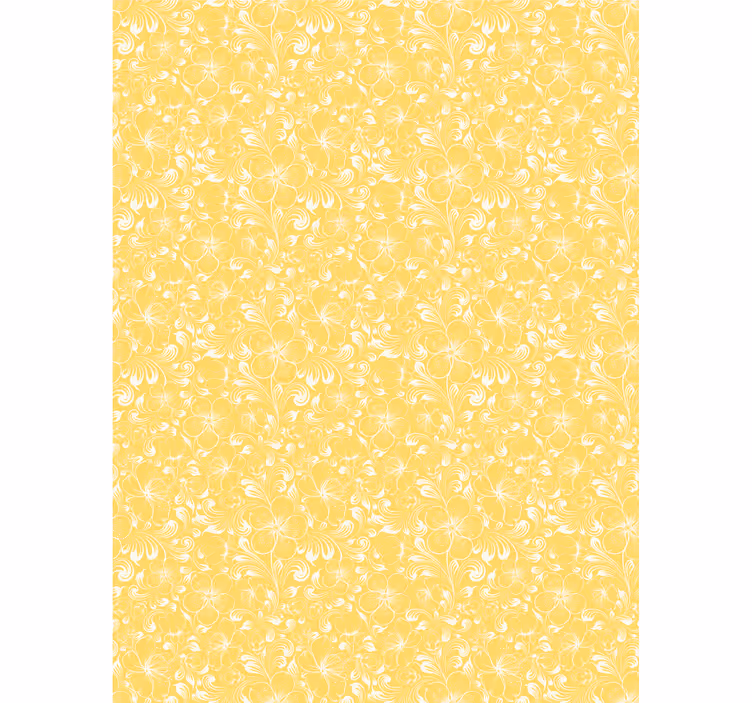 Rullegardiner med blomster i delikat gult motiv - TenStickers
