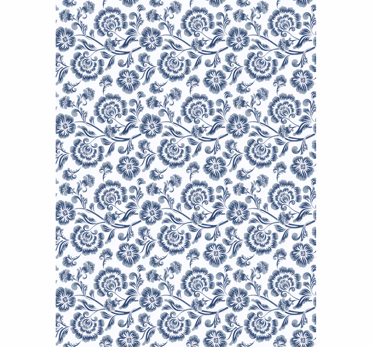 Elegant gråt tema rullegardiner med blomster - TenStickers