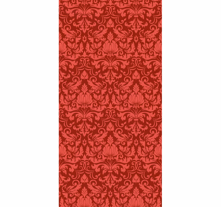 Rød botanisk ynde elegante rullegardiner - TenStickers