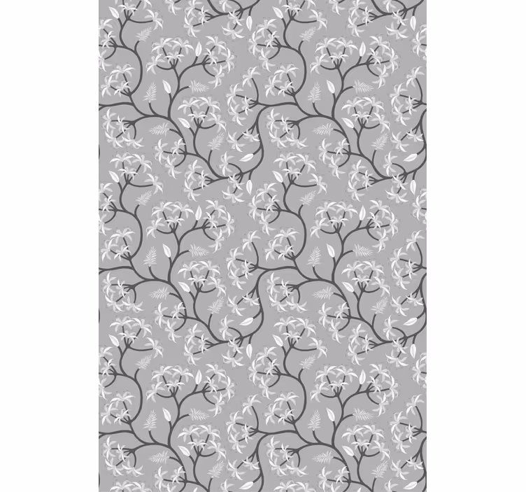 Elegante blomstergrene Blomster og planter på rullegardin - TenStickers