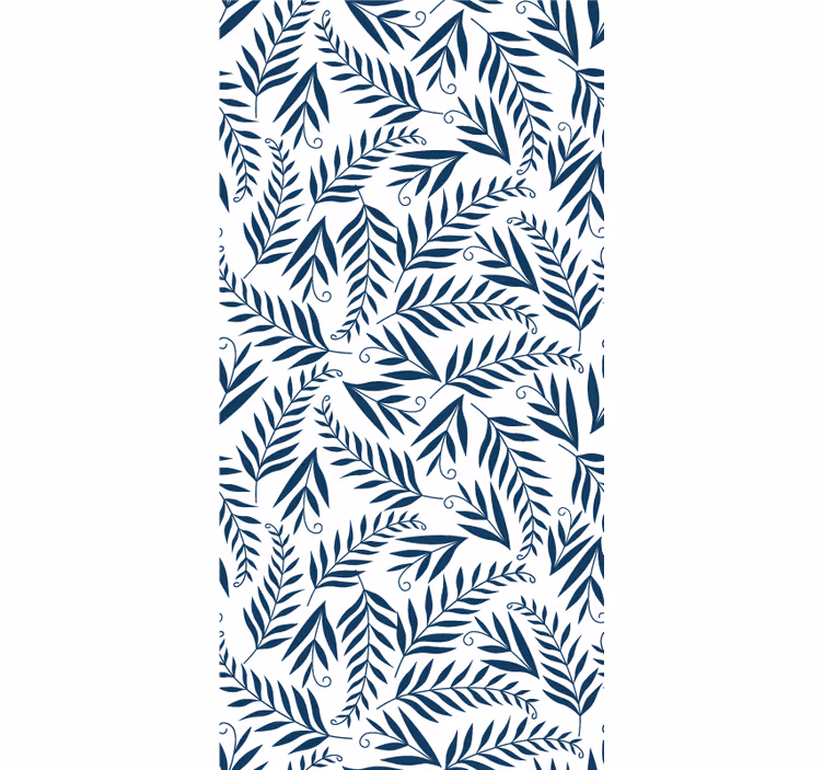 Løv botanisk motiv Blomster og planter på rullegardin - TenStickers