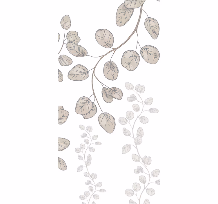 Provencalsk stil unge blade blomst rullgardin - TenStickers