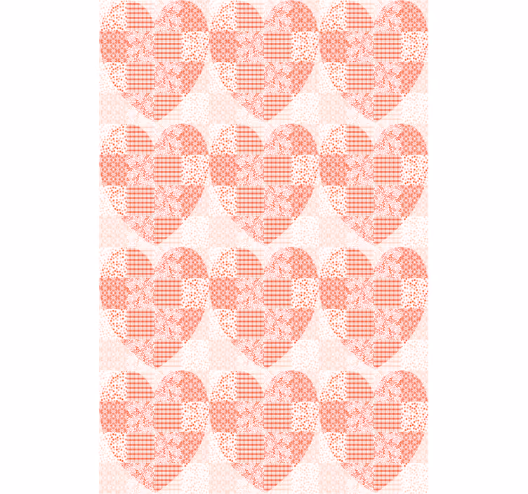 Patchwork hjertemønster romantiske rullegardiner - TenStickers