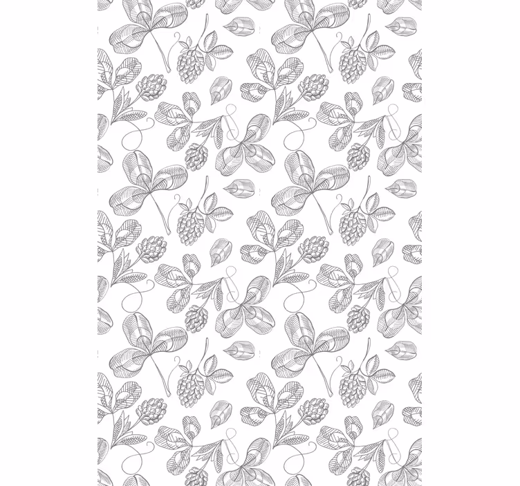 Blomsterbroderi rullegardin med blomster - TenStickers