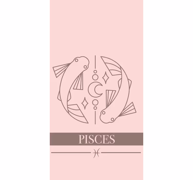 Fiskenes stjernetegn design personlige rullegardiner - TenStickers