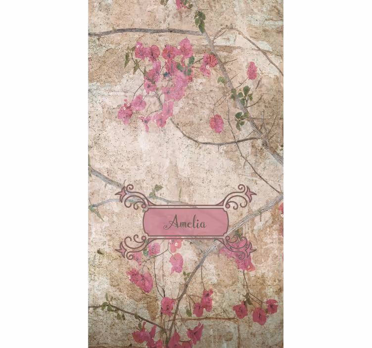 Blomstret elegance med navn rullegardiner med blomster - TenStickers