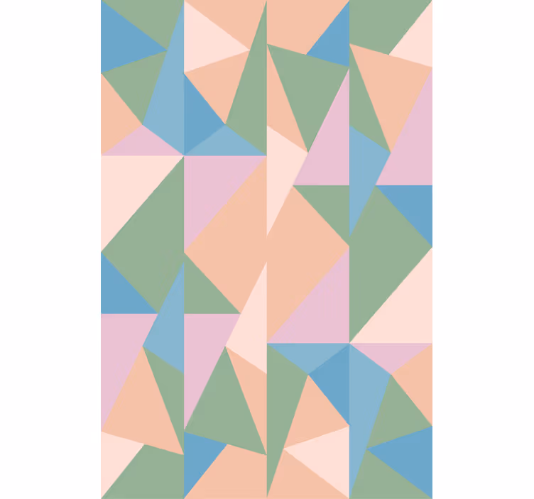 Abstrakte bløde toner figurer moderne rullegardiner - TenStickers