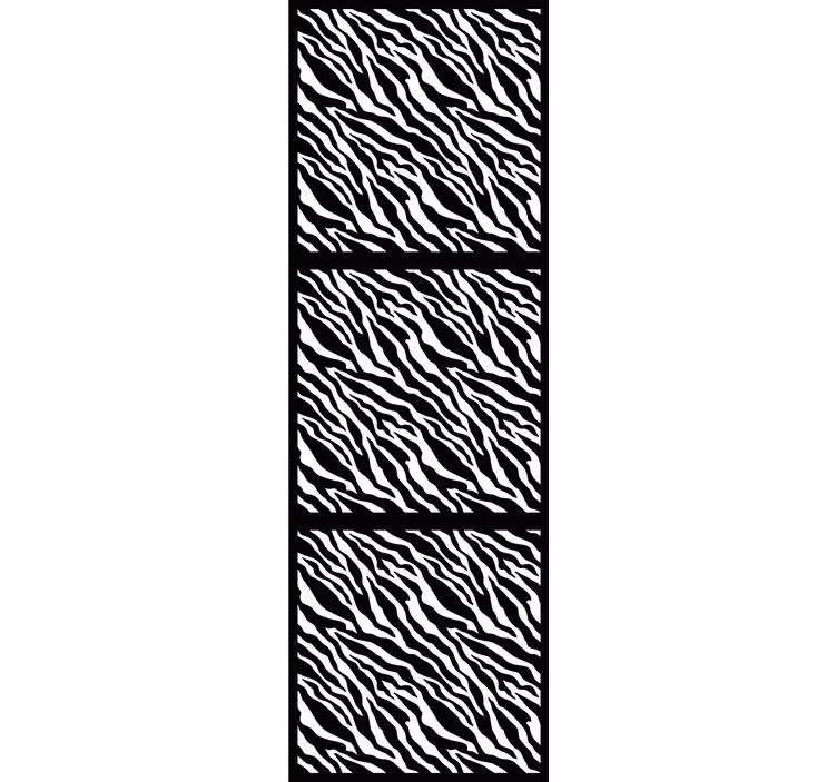 Stiliseret zebra mønster dyr på rullegardiner - TenStickers