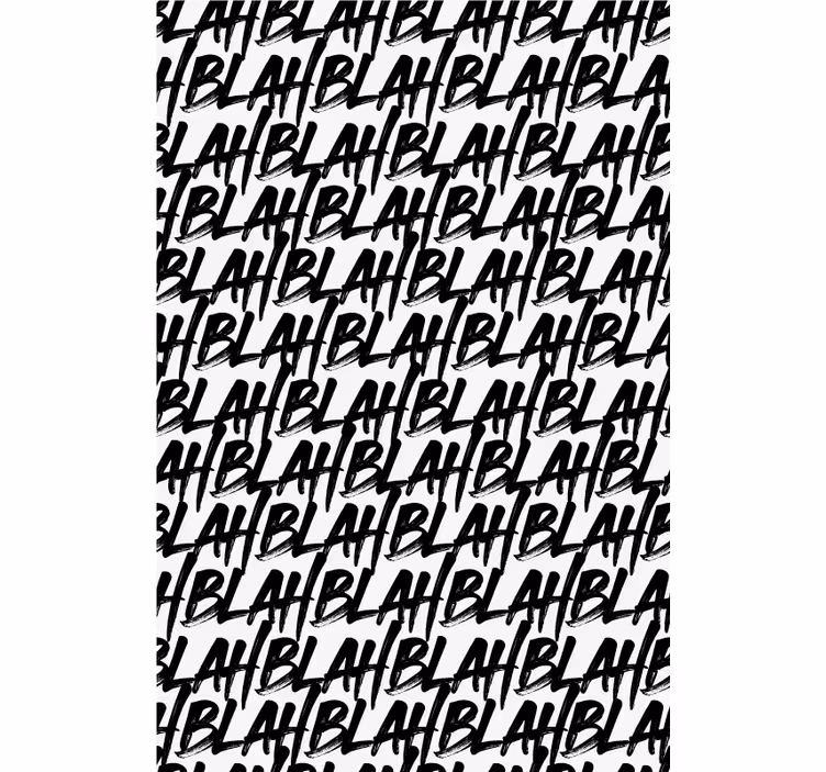 Udtryksfuldt typografimønster rullegardin med tekst - TenStickers