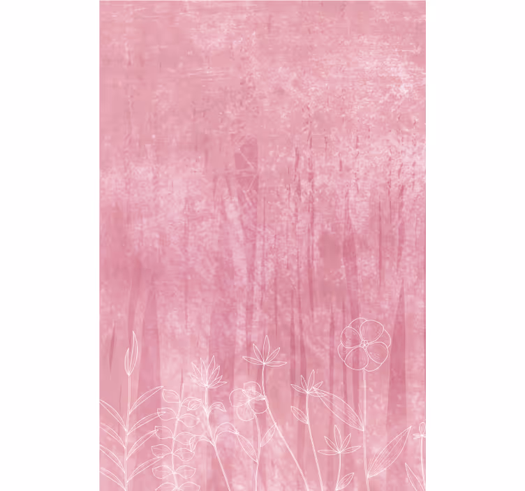 Blomstret silhuet design Blomster og planter på rullegardin - TenStickers