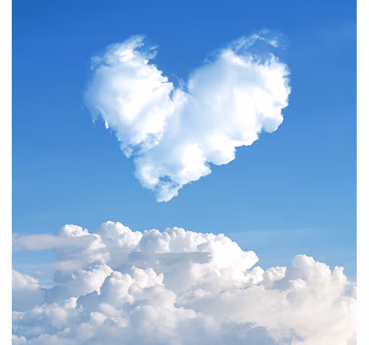 Himmel hjerte fotografering romantisk rullgardin - TenStickers