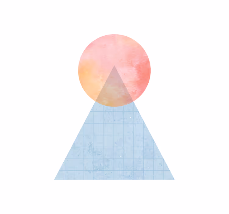 Geometrisk solbjerg moderne rullegardiner - TenStickers