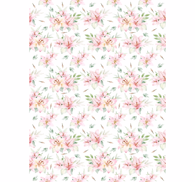 Frodige blomstermønstre Blomster og planter på rullegardin - TenStickers