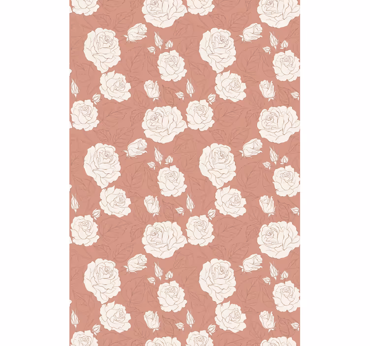 Delikat arrangement rullegardiner med blomster - TenStickers