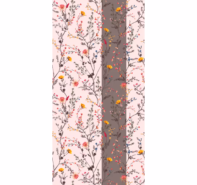 Elegant fuglemotiv Blomster og planter på rullegardin - TenStickers