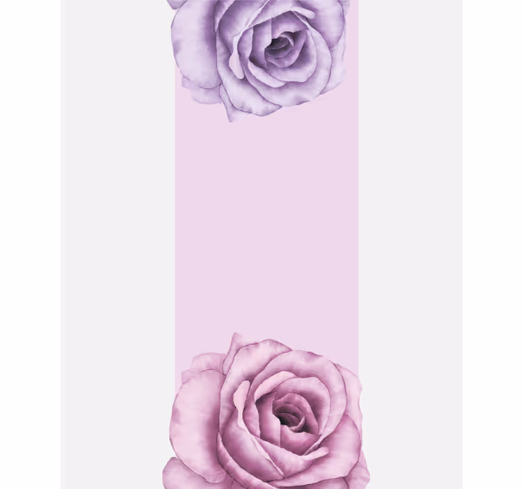 Elegante lilla blomster rullgardin - TenStickers