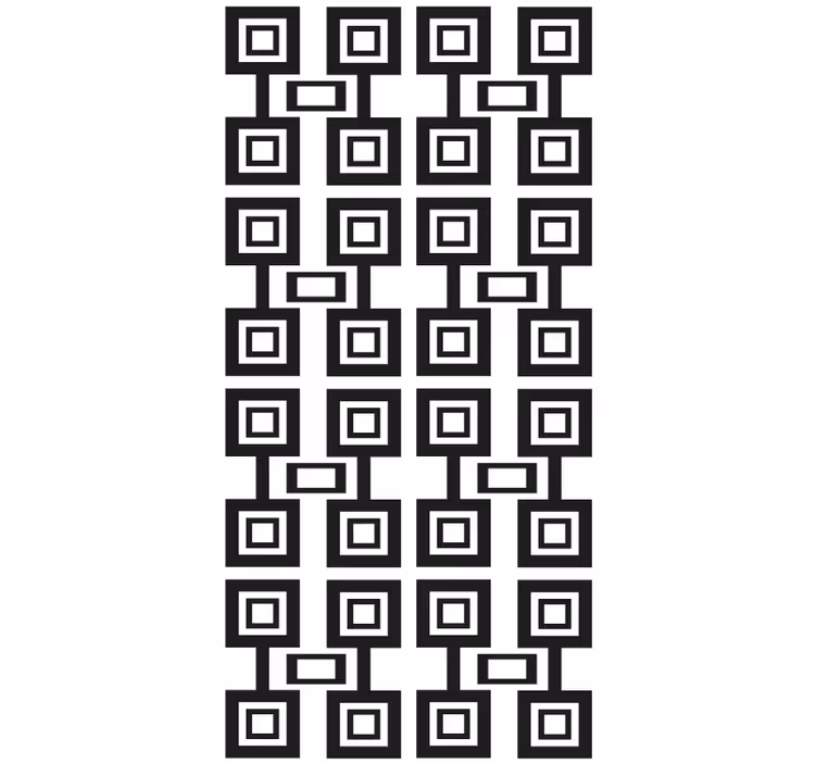 Geometrisk kvadratisk motiv moderne rullegardiner - TenStickers