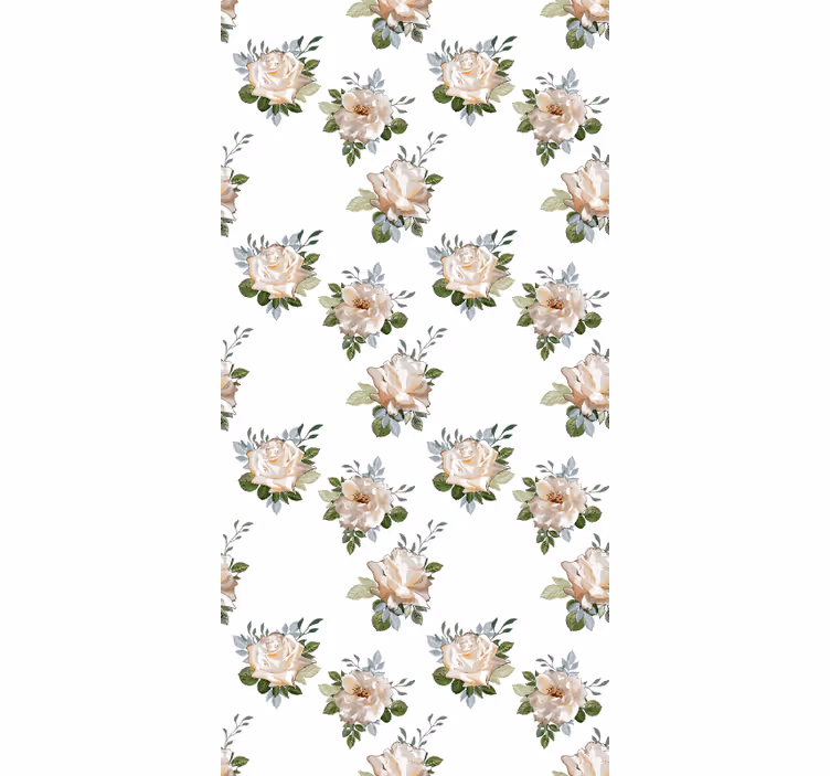 Design i kosmopolitisk stil rullegardiner med blomster - TenStickers