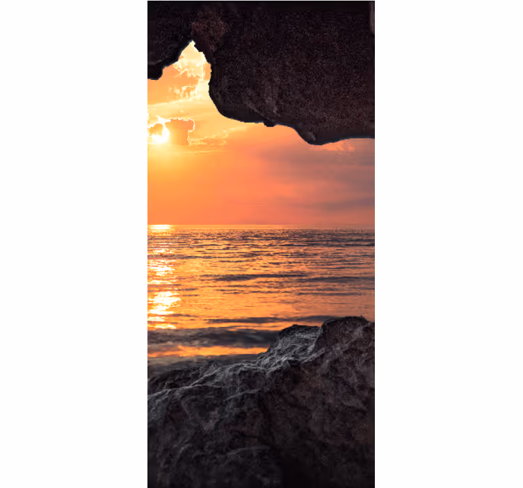 3d hule solopgang ocean originale rullegardiner - TenStickers