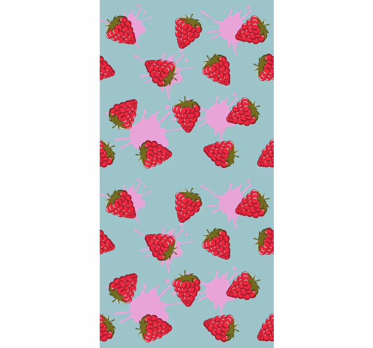Jordbærsprøjt frugt rullegardin - TenStickers