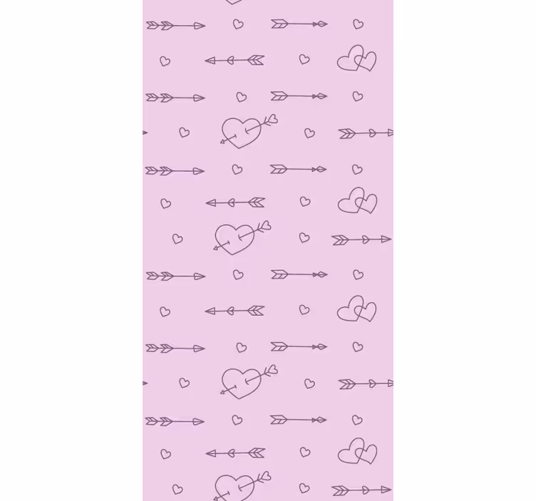 Hjerter og pile romantiske rullegardiner - TenStickers