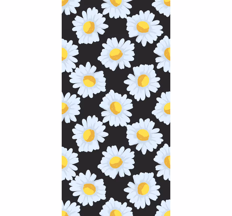Daisy blomst tema Blomster og planter på rullegardin - TenStickers