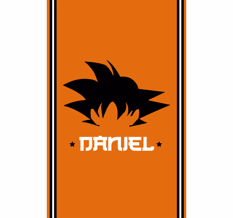Goku silhuet med navn rullegardiner - TenStickers