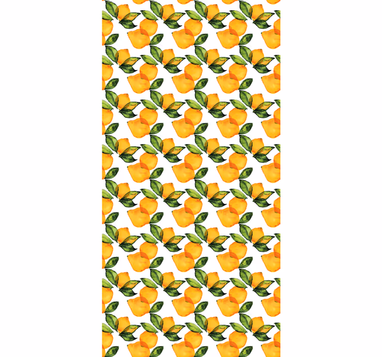 Citron middelhavsstil rullegardiner til køkken - TenStickers