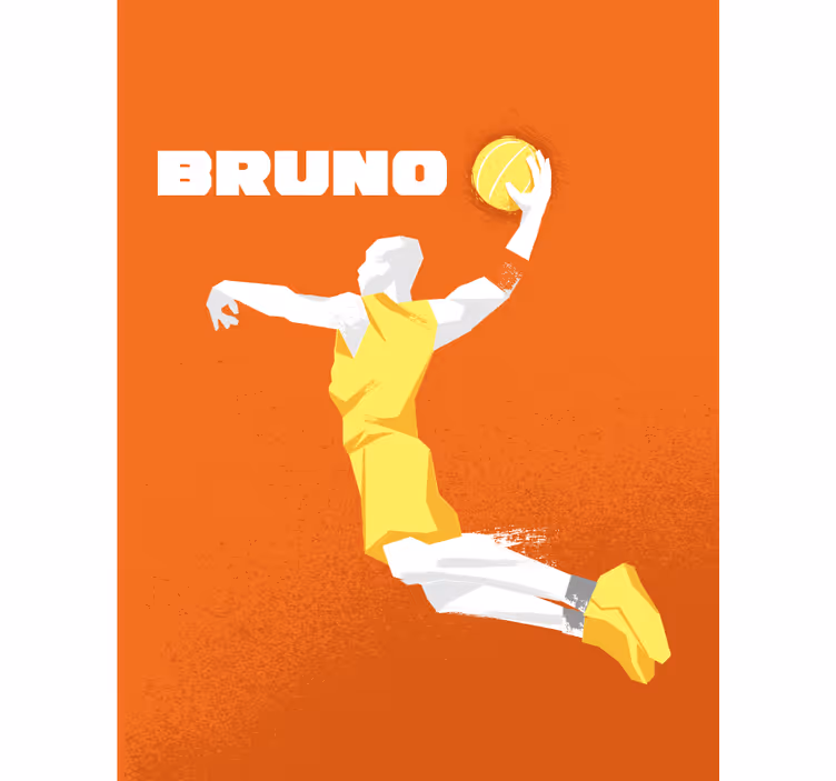Personligt basketballspiller rullegardin - TenStickers