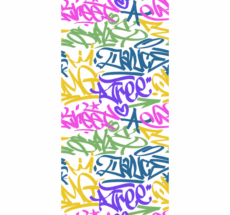Farverige graffiti motiver rullegardin - TenStickers