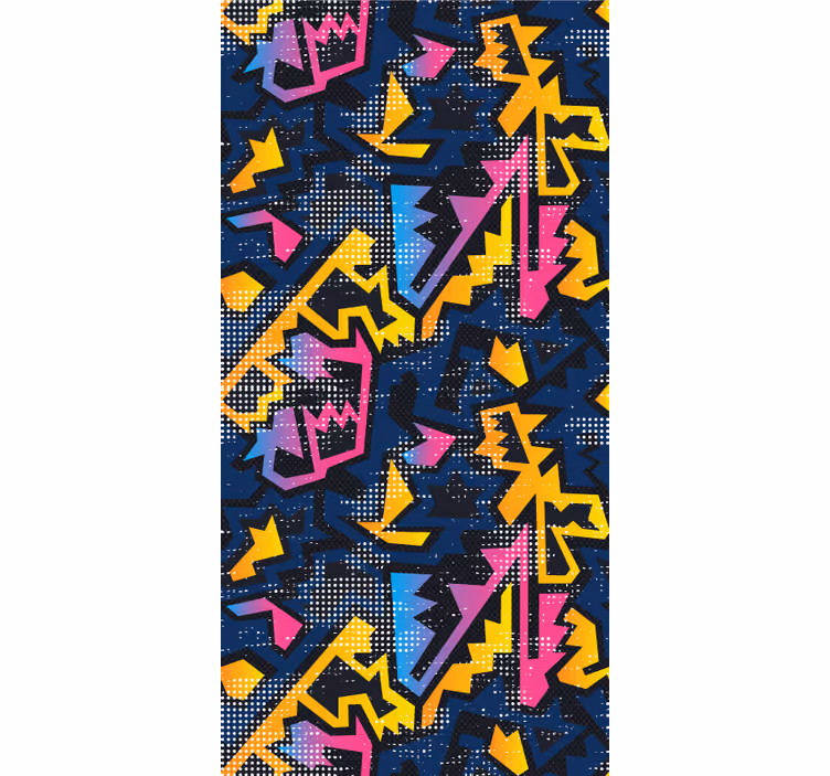 Geometrisk graffiti motiv rullegardin - TenStickers