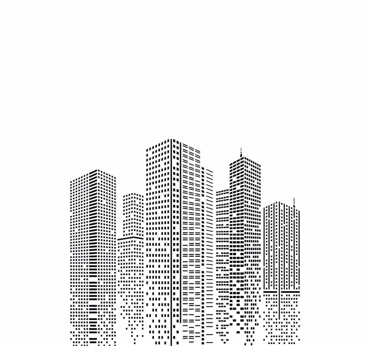 Skyline kontor originalt rullegardin - TenStickers
