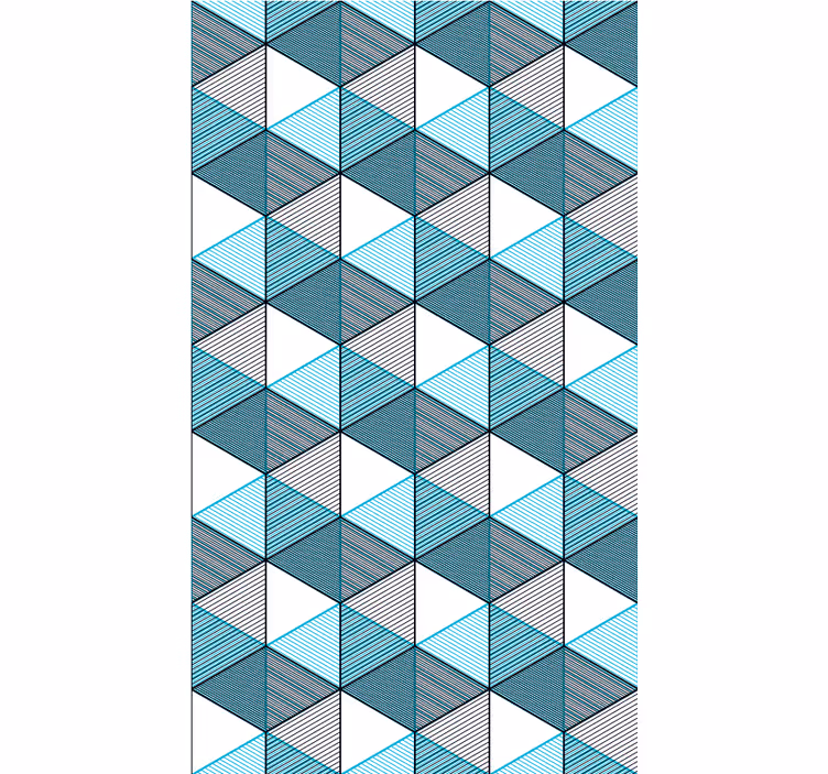 Geo kube illusion mønstret rullegardin - TenStickers