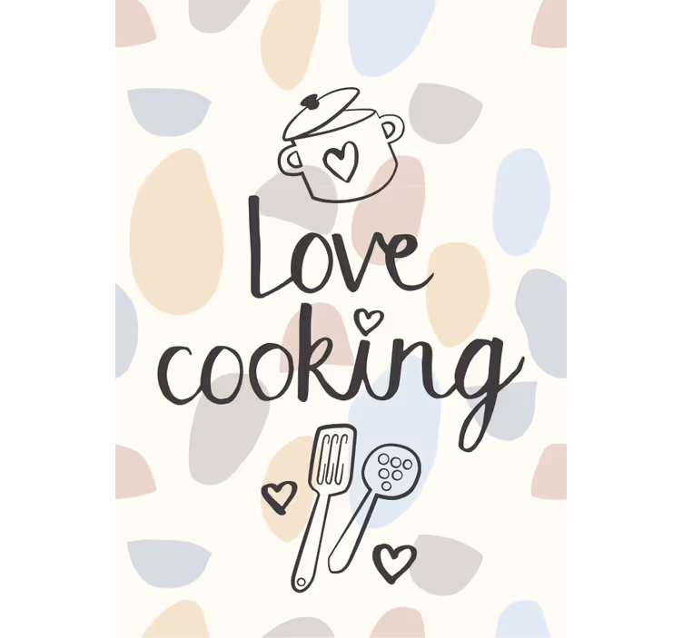Love cooking rullegardin til køkken - TenStickers