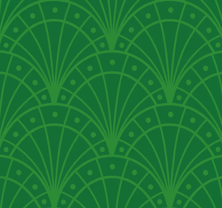 Art deco grønt rullegardin - TenStickers