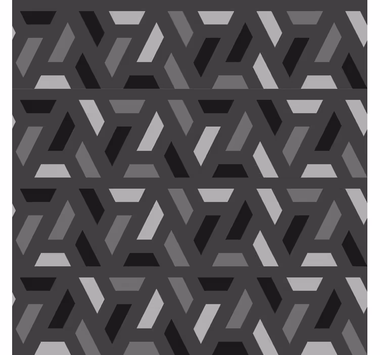 Geometriske trekanter sorte rullegardiner stue - TenStickers