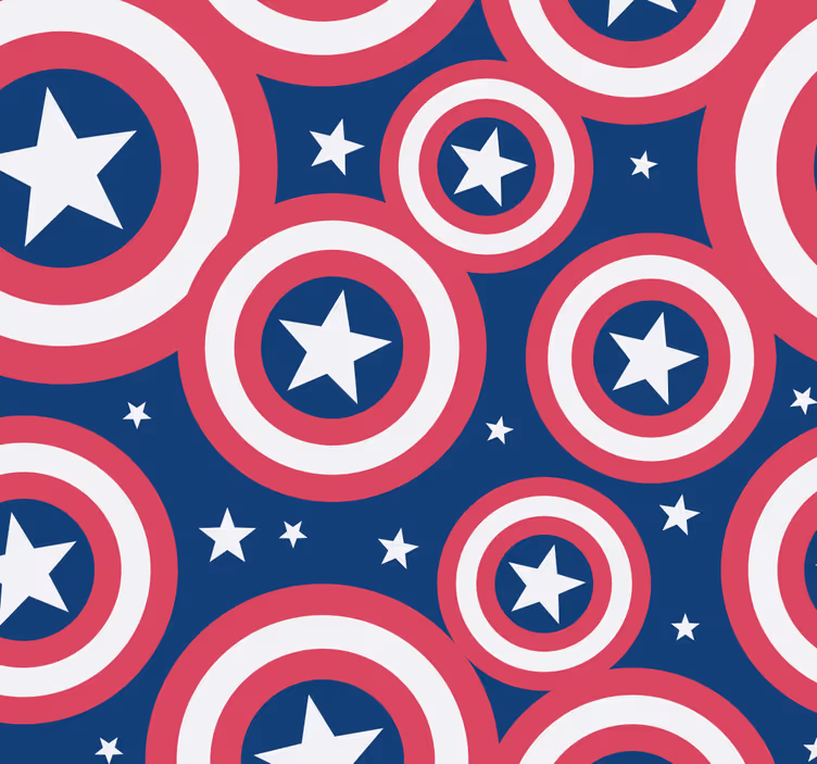 Amerika afrundet skjold rullegardiner med superhelte - TenStickers