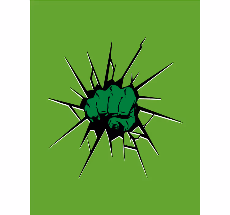 Grøn knytnæve rullegardiner med superhelte - TenStickers