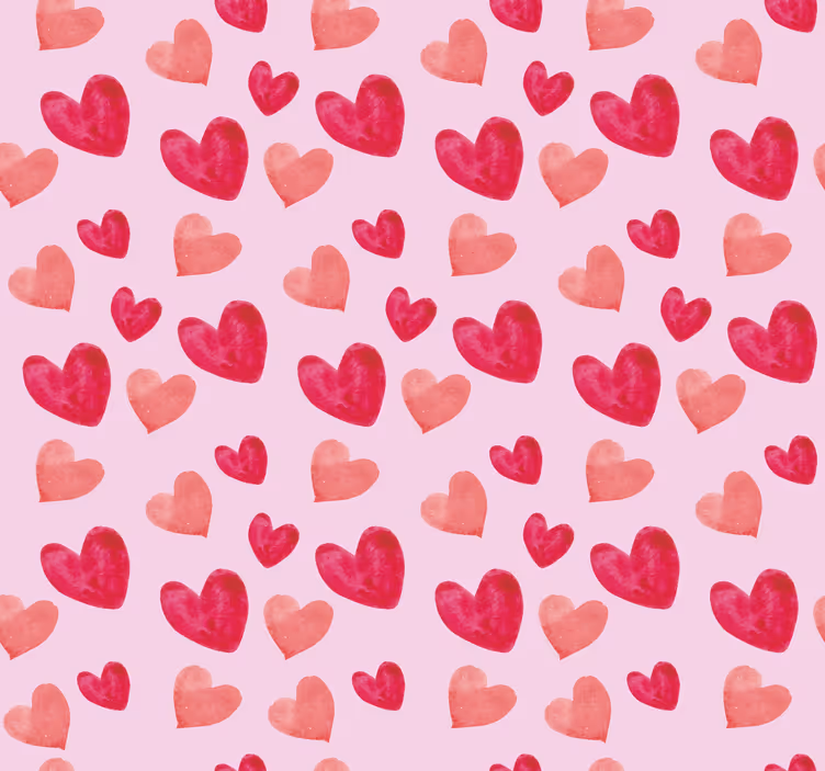 Hjerte pinky mønster romantiske rullegardiner - TenStickers