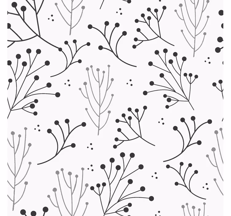 Minimalistisk blomster moderne rullegardiner - TenStickers