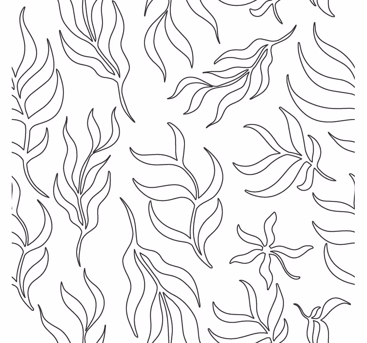 Silhuet blomstermønster moderne rullegardiner - TenStickers