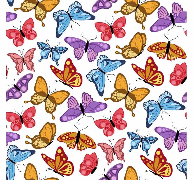 Farverigt design rullegardin med sommerfugl - TenStickers