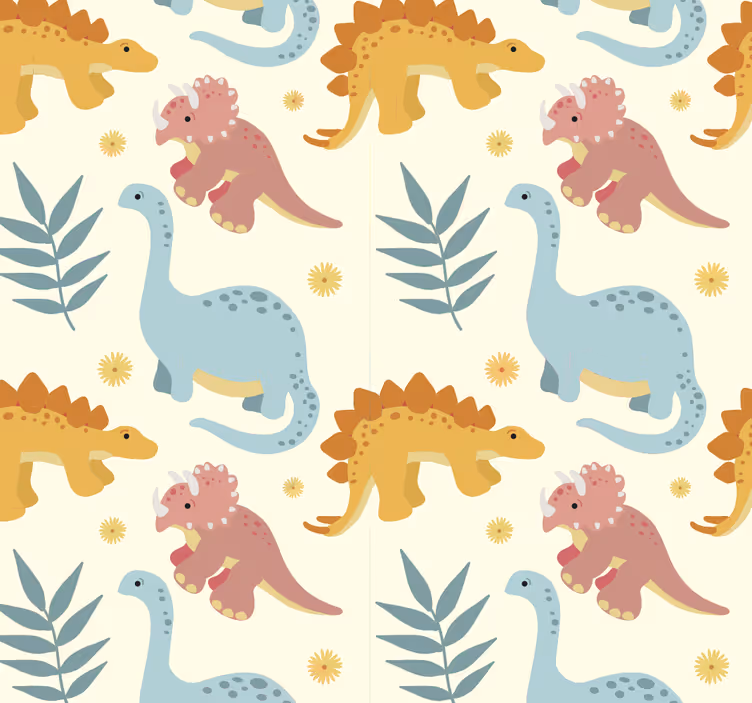 Minimalistisk stil dinosaurus rullegardin - TenStickers