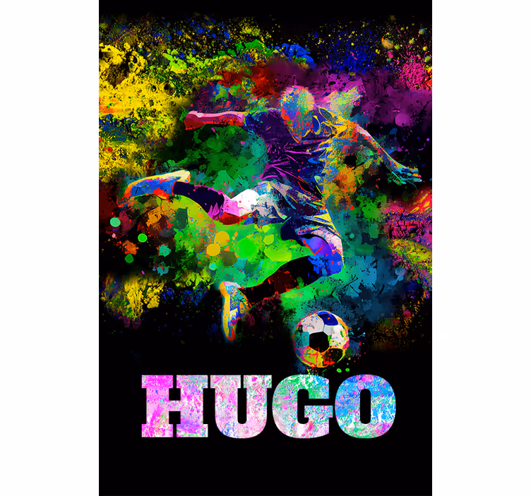 Farverigt design fodbold rullegardin - TenStickers
