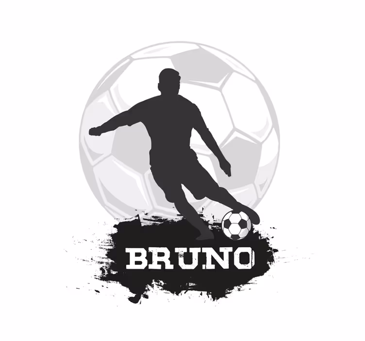Tilpasselig fodboldbold fodbold rullegardin - TenStickers